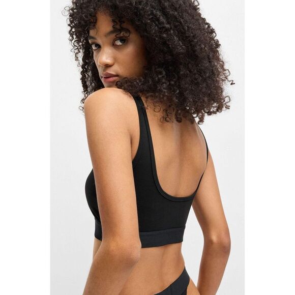 Hugo Womens/Ladies Red Label Logo Bralette / Black